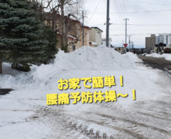 お家で簡単！腰痛予防体操〜！