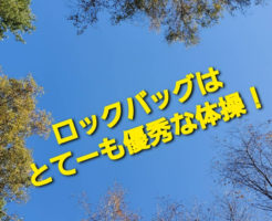 ロッキングバックワード！はとてーも優秀な体操！