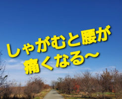 しゃがむと腰が痛くなる〜