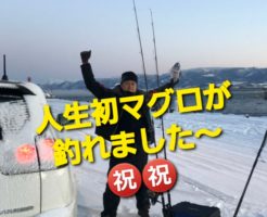人生初マグロが釣れました〜㊗️㊗️