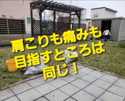 肩こりも痛みも目指すところは同じ！